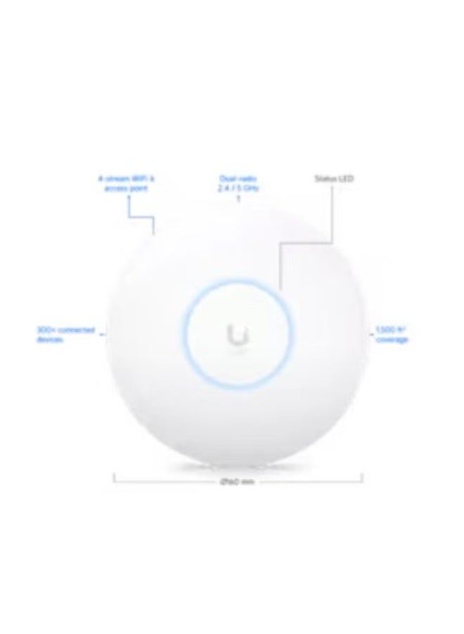 Ubiquiti Networks UniFi U6+ Dual-Band Wi-Fi 6 Access Point, Wi-Fi 6 Standard, Up 2402Mbps , WPA3, 300+ clients, Ceiling/Wall Mount Kit, White | U6+ - Image 4